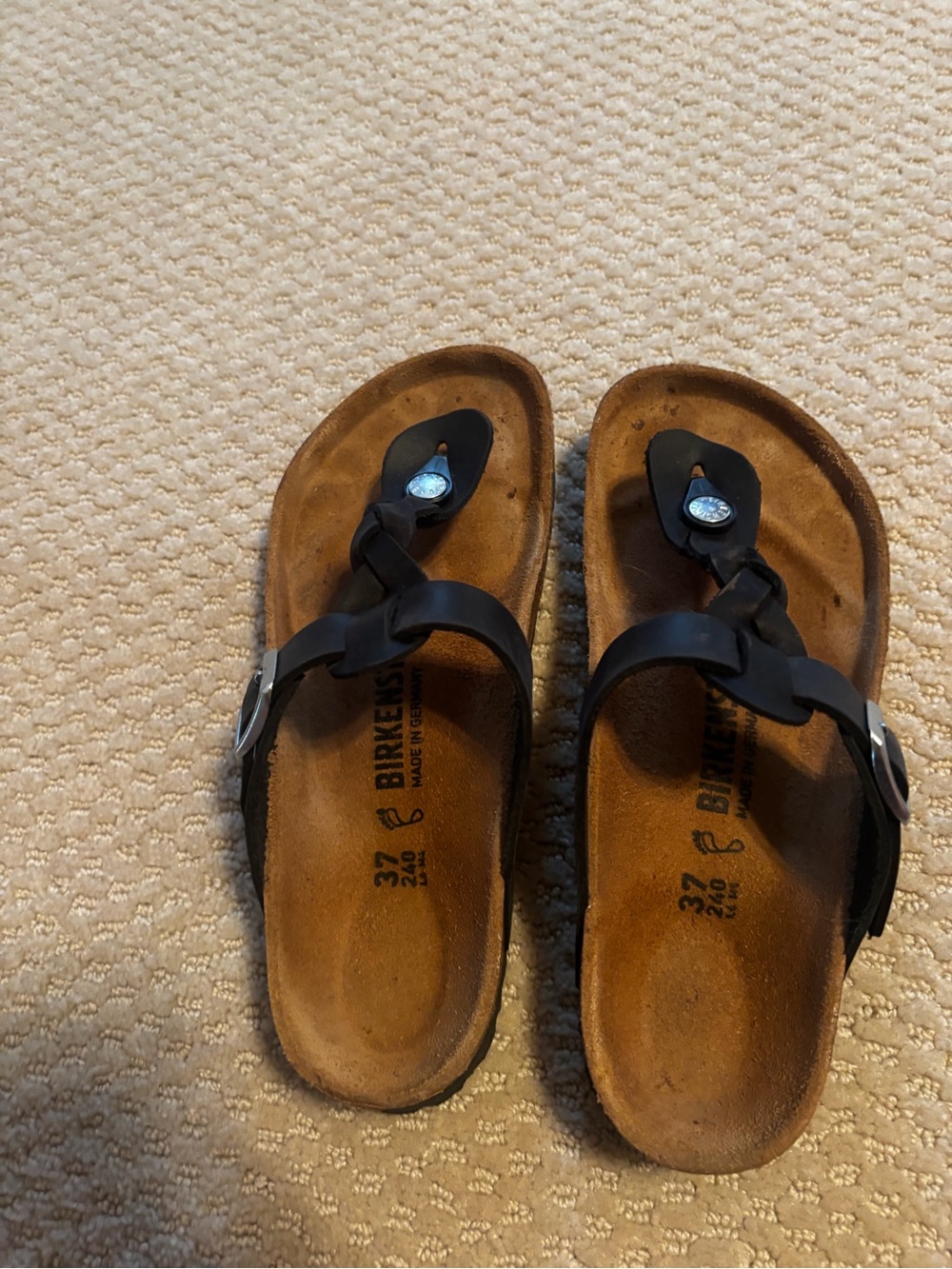 Birkenstock Black Braided Sandals